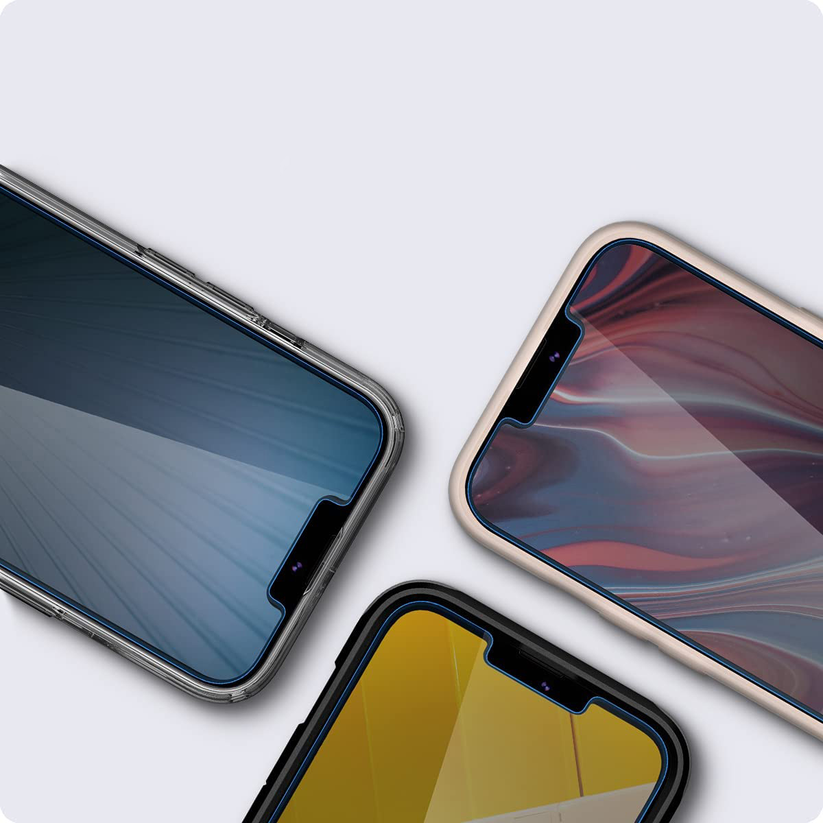Szkło hartowane Spigen Glas.tr EZ Fit z ramką aplikacyjną dla iPhone 13 / 13 Pro